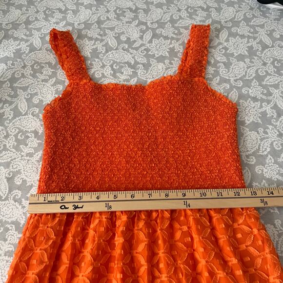 Alice + Olivia Neva Silk Blend Smocked Tiered Maxi Dress Size 4 - Picture 12 of 15